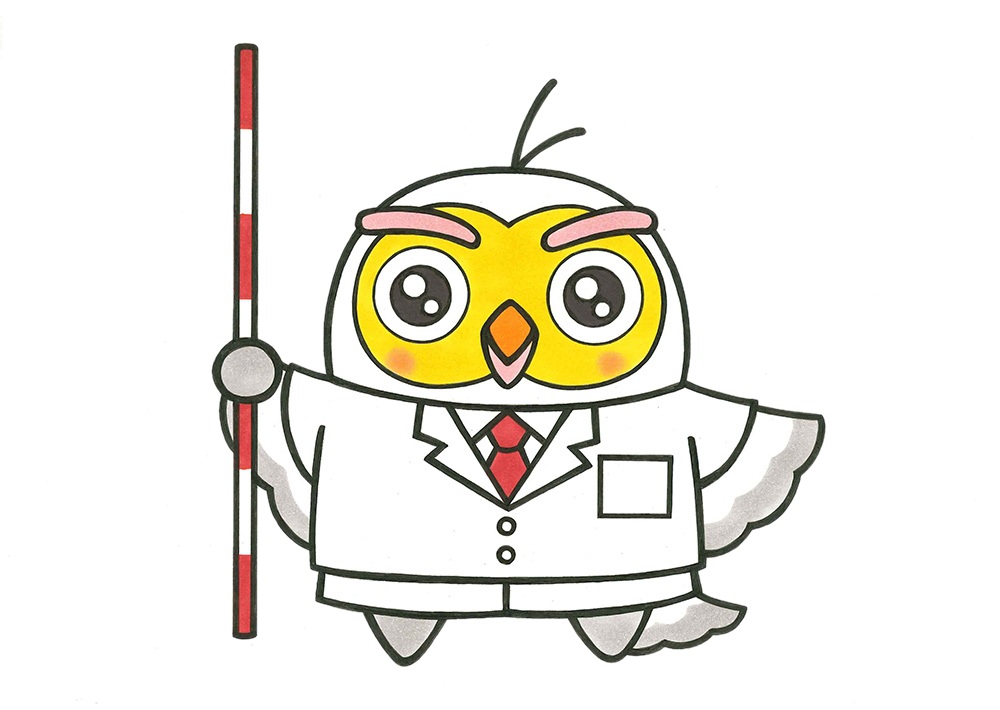 知識君キャラクター（測量イメージ）